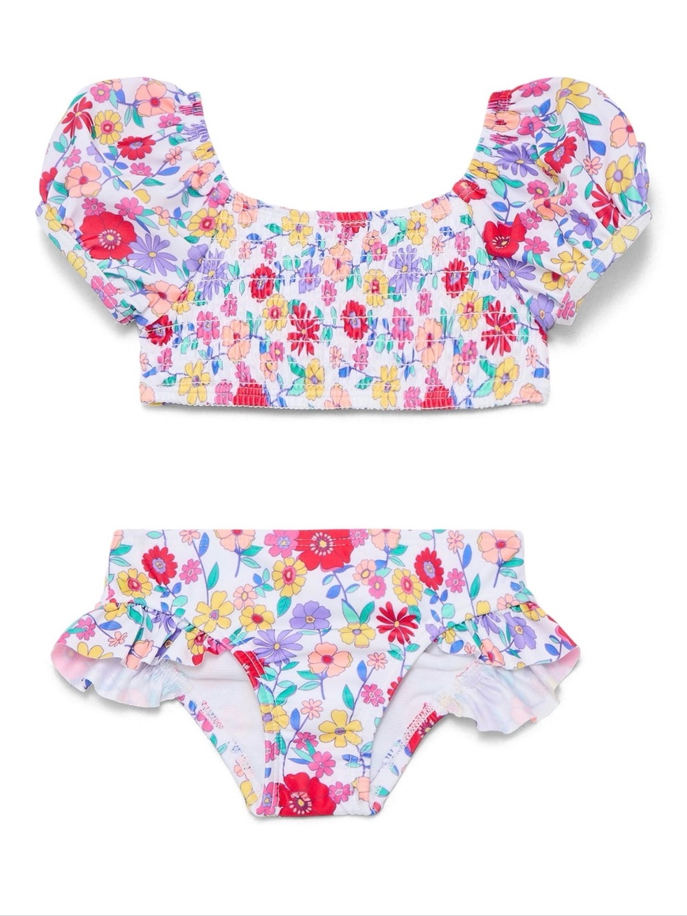 Wonder Nation Floral Ruffle Bikini Girls Size 5T NWT